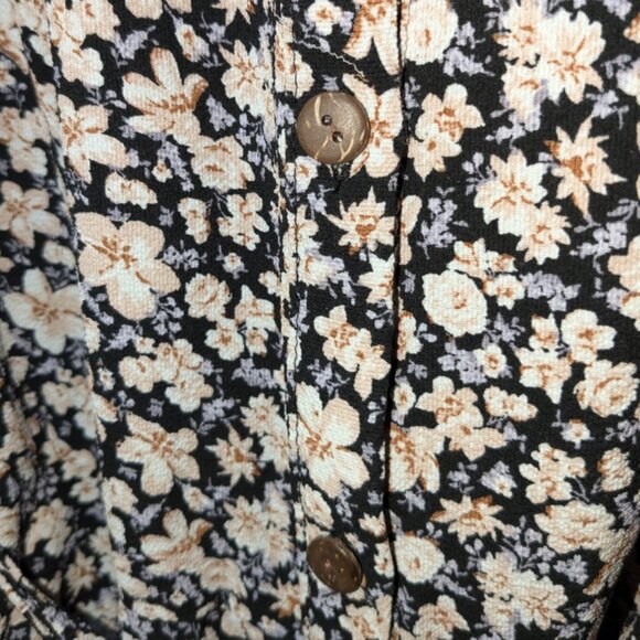 Monteau Los Angeles | Button Down Pockets Floral Sleeveless Midi Dress | Size: L - Picture 4 of 10